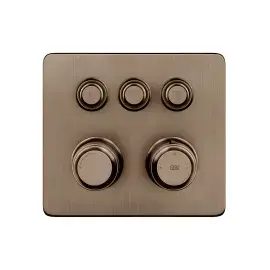 Змішувач для душу Hi-fi Gessi 65234-761 Coffee Bronze Brushed PVD — вид на білому тлі