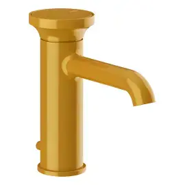 Змішувач для раковини Origini Gessi 66001-277 Glossy Ocra — вид на білому тлі