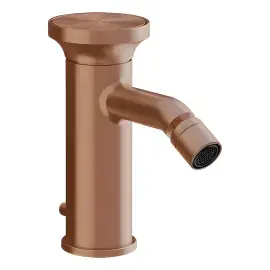 Змішувач для біде Origini Gessi 66007-708 Copper Brushed PVD — вид спереду