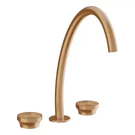 Змішувач для раковини Origini Gessi 66016-726 Warm Bronze Br. PVD — вид спереду