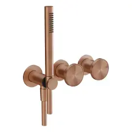 Змішувач для душу Origini Gessi 66036-708 Copper Brushed PVD — вид спереду