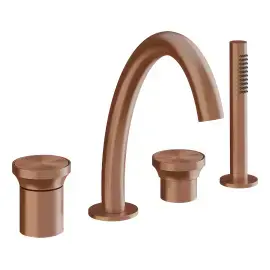 Змішувач для ванни Origini Gessi 66037-708 Copper Brushed PVD — вид на білому тлі