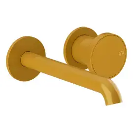 Змішувач для раковини Origini Gessi 66088-277 Glossy Ocra — вид на білому тлі