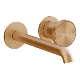 Змішувач для раковини Origini Gessi 66088-726 Warm Bronze Br. PVD — вид на білому тлі