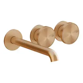 Змішувач для раковини Origini Gessi 66090-726 Warm Bronze Br. PVD — вид на білому тлі