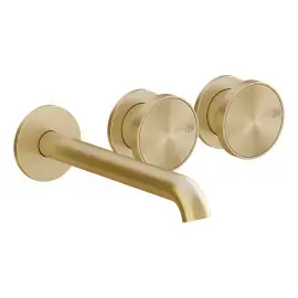 Змішувач для раковини Origini Gessi 66090-727 Brass Brushed PVD — вид спереду