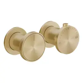 Змішувач для душу Origini Gessi 66136-727 Brass Brushed PVD — вид на білому тлі