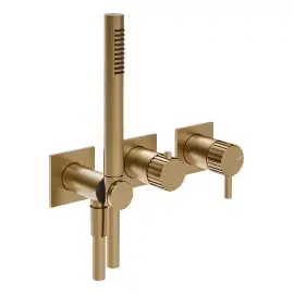 Змішувач для душу Incastri Gessi 75036-726 Warm Bronze Br. PVD — вид спереду
