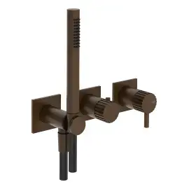 Змішувач для душу Incastri Gessi 75036-845 Dark Bronze — вид спереду