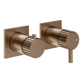 Змішувач для душу Incastri Gessi 75038-761 Coffee Bronze Brushed PVD — вид на білому тлі
