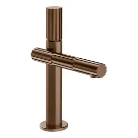 Змішувач для раковини Incastri Gessi 75051-761 Coffee Bronze Brushed PVD — вид спереду