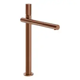 Змішувач для раковини Incastri Gessi 75053-708 Copper Brushed PVD — вид на білому тлі