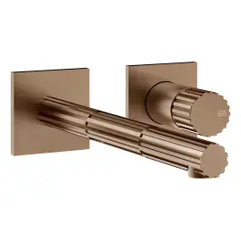 Змішувач для раковини Incastri Gessi 75088-761 Coffee Bronze Brushed PVD — вид спереду
