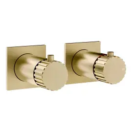 Змішувач для душу Incastri Gessi 75134-727 Brass Brushed PVD — вид на білому тлі