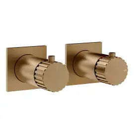 Змішувач для душу Incastri Gessi 75134-791 Deep Bronze Brushed PVD — вид на білому тлі