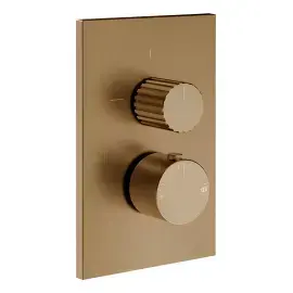 Змішувач для душу Incastri Gessi 75135-791 Deep Bronze Brushed PVD — вид спереду