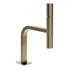 Змішувач для раковини Incastri Gessi 75251-149 Finox Brushed Nickel — вид на білому тлі