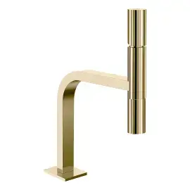 Змішувач для раковини Incastri Gessi 75251-710 Brass PVD — вид спереду
