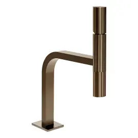 Змішувач для раковини Incastri Gessi 75251-761 Coffee Bronze Brushed PVD — вид на білому тлі