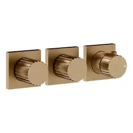 Змішувач для душу Incastri Gessi 75334-791 Deep Bronze Brushed PVD — вид спереду