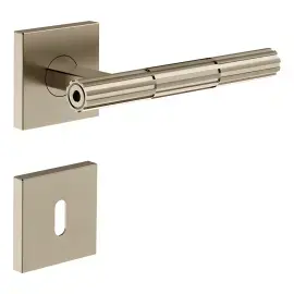 Набір ручок та накладок для дверей Incastri Gessi 75540-149 Finox Brushed Nickel — вид спереду