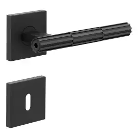 Набір ручок та накладок для дверей Incastri Gessi 75540-299 Matte Black — вид на білому тлі