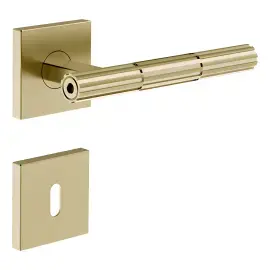 Набір ручок та накладок для дверей Incastri Gessi 75540-727 Brass Brushed PVD — вид на білому тлі