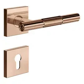 Набір ручок та накладок для дверей Incastri Gessi 75541-030 COPPER PVD — вид спереду