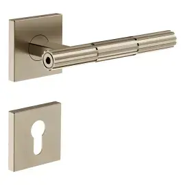 Набір ручок та накладок для дверей Incastri Gessi 75541-149 Finox Brushed Nickel — вид спереду