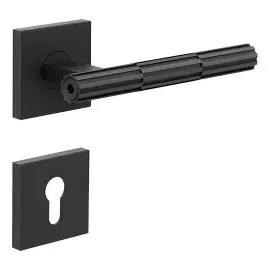 Набір ручок та накладок для дверей Incastri Gessi 75541-299 Matte Black — вид на білому тлі