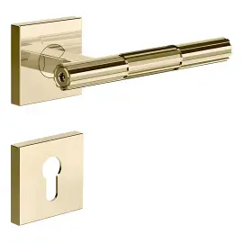 Набір ручок та накладок для дверей Incastri Gessi 75541-710 Brass PVD — вид на білому тлі