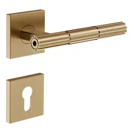 Набір ручок та накладок для дверей Incastri Gessi 75541-726 Warm Bronze Br. PVD — вид на білому тлі