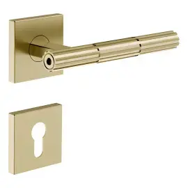Набір ручок та накладок для дверей Incastri Gessi 75541-727 Brass Brushed PVD — вид на білому тлі