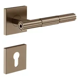 Набір ручок та накладок для дверей Incastri Gessi 75541-761 Coffee Bronze Brushed PVD — вид спереду