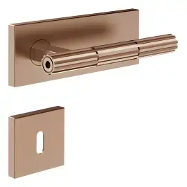 Дверная ручка Incastri Gessi 75544-708 Copper Brushed PVD — вид на белом фоне