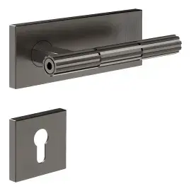Дверна ручка Incastri Gessi 75545-707 BLACK METAL BR. PVD — вид спереду