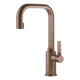 Змішувач для раковини Inciso Gessi 58006-708 Copper Brushed PVD — вид на білому тлі