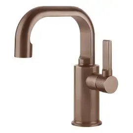 Змішувач для раковини Inciso Gessi 58009-708 Copper Brushed PVD — вид на білому тлі