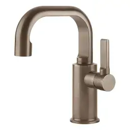 Змішувач для раковини Inciso Gessi 58009-761 Coffee Bronze Brushed PVD — вид на білому тлі
