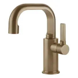 Змішувач для раковини Inciso Gessi 58009-791 Deep Bronze Brushed PVD — вид на білому тлі