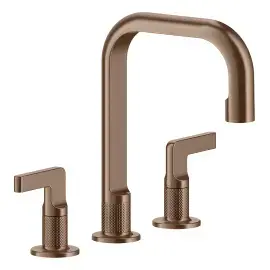 Змішувач для раковини Inciso Gessi 58013-708 Copper Brushed PVD — вид на білому тлі