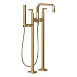 Змішувач для ванни Inciso Gessi 58029-726 Warm Bronze Br. PVD — вид на білому тлі