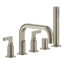 Змішувач для ванни Inciso Gessi 58040-149 Finox Brushed Nickel — вид спереду