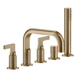 Змішувач для ванни Inciso Gessi 58040-791 Deep Bronze Brushed PVD — вид на білому тлі