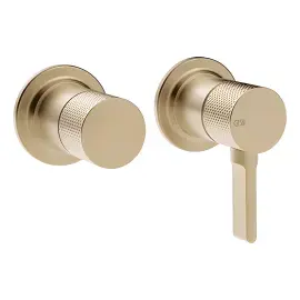 Змішувач для душу Inciso Gessi 58077-726 Warm Bronze Br. PVD — вид спереду