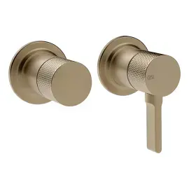 Змішувач для душу Inciso Gessi 58077-791 Deep Bronze Brushed PVD — вид на білому тлі