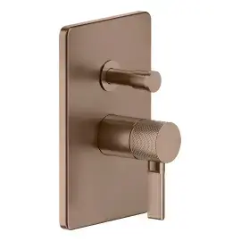 Змішувач для душу Inciso Gessi 58079-708 Copper Brushed PVD — вид на білому тлі