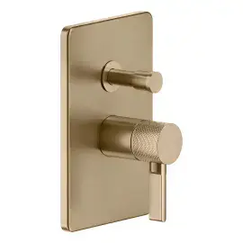 Змішувач для душу Inciso Gessi 58079-726 Warm Bronze Br. PVD — вид на білому тлі