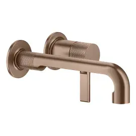 Змішувач для раковини Inciso Gessi 58088-708 Copper Brushed PVD — вид на білому тлі