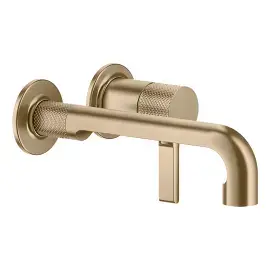 Змішувач для раковини Inciso Gessi 58088-726 Warm Bronze Br. PVD — вид спереду